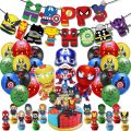 Super Hero Birthday Party Decoration The Avengers Balloon Spiderman Iron Man Hulk Party Supplies Tableware Banner Backdrop. 