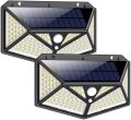 Outdoor 100 LED Solar Power Wall Light Motion Sensor Waterproof Lamp. 