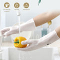 1 Pair Household Gloves Dishwashing Heat Resistant Rubber Gloves Anti-slip for Kitchen Household Pet Cleaning. 