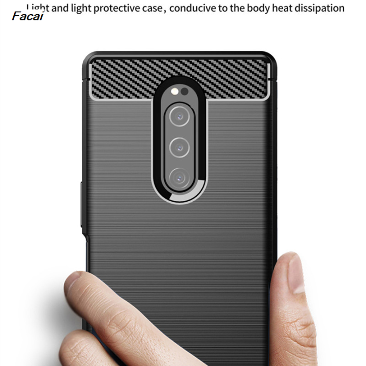 Facai%201%20Full%20set%20of%20hand%20protection%20soft%20silicone%20case%20for%20ia%201%20Howe%20Fashion%20for%20Sony%20Xper%20Hua%20carbon%20fiber%20skin%20on%20Sony%20Xperia%20case%20-%20Image%204