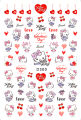 1PCS 3D Cartoon Hello Kitty Love Sticker Nail Art Decoration Animation Barbie Mickey Mouse Nail Stickers Nail Art Accessories. 
