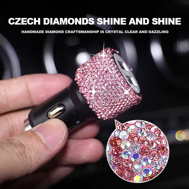 Dual%20Port%20Bling%20Usb%20Car%20Charger%20Crystal%20Diamond%203a%203-In-1%20Fast%20Charger%20Cable%20Socket%20Multi%20Port%20Adapter%20Flashing%20Decorative%20Plug%20-%20Image%205