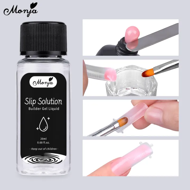 Monja 20Ml Nail Slip Solution For Acrylic Uv Builder Soak Off Quick Extension Nail Liquid Diy Manicure Tool