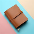 Style Solid Color Creative Fresh Loose-Leaf Notepad Student Stationery Diary Book PU Soft Leather Notebook. 