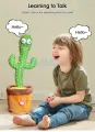 Cactus Rechargeable Dancing Singing Talking Cactus Plush Toy Electric 120 Songs Dance And Twist Luminous Recording Learning To Speak Lighting Tongue. 