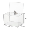 Transparent Donation Box with Lock Money Collection Box Ballot Box. 