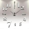 Stick On Wall Clock DIY Large Modern Design Decal 3D Stickers GYM Cafe Office. 