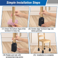 1Set Furniture Risers with Adjustable Screw Clamp Table Risers Chair Risers Bed Risers Fit Square/Round Chair Leg 4 Inch. 