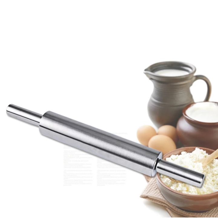 Stainless Steel Rolling Pin Non-stick Pastry Dough Roller Kitchen Accessories Cake Roller Dough Roller pizza tools  pasta tools