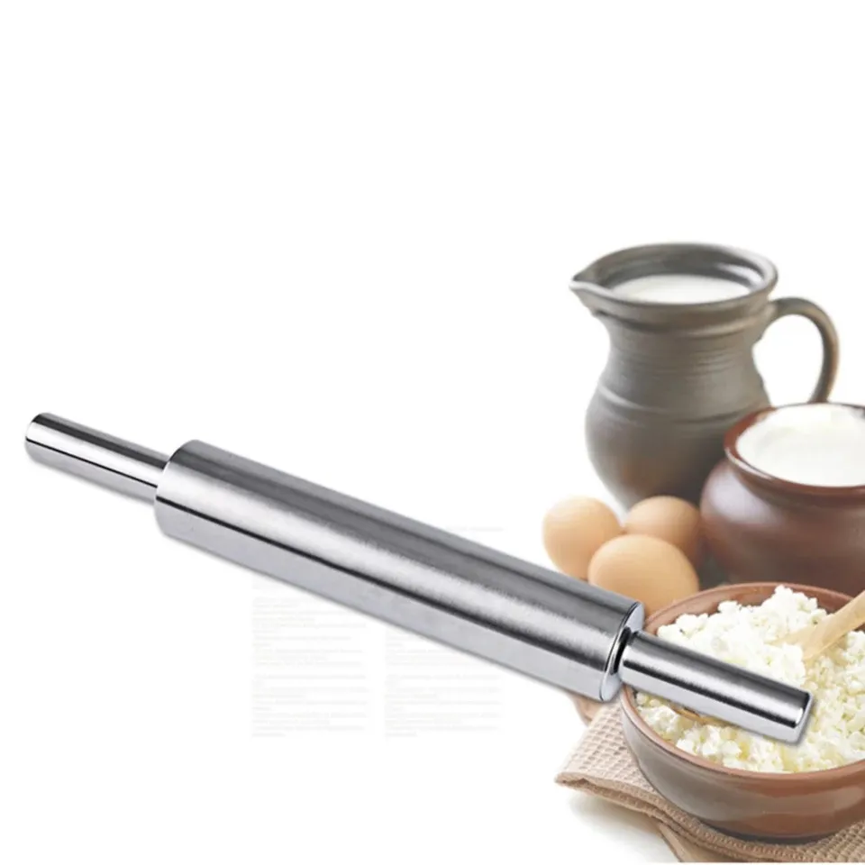Stainless Steel Rolling Pin - Multi-functional Baking Tool For Pizza & Pastries