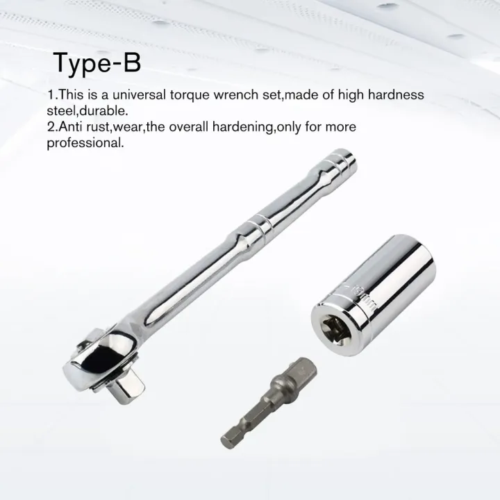 Ratchet%20Spanner%20set%20Socket%20Sleeve%207-19mm%20Power%20Drill%20Socket%20Adapter%20Extension-Silver%20Type-B%20-%20Image%203