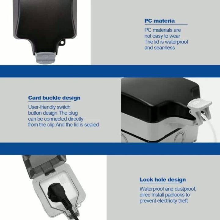 IP66%2013A%20Weatherproof%20outdoor/ground%20floor%20socket%20enclosure%20with%20plug/%20receptacle%20-%20Image%205