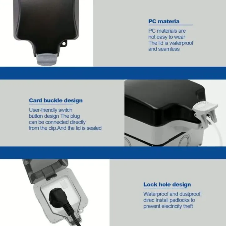 IP66%2013A%20Weatherproof%20outdoor/ground%20floor%20socket%20enclosure%20with%20plug/%20receptacle%20-%20Image%205