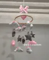cot mobile for a baby girl, clouds and Stars  Baby cot Mobile. 