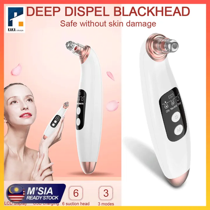 Pimble Machine Clean Blackhead Vacuum Suction Remove Machine Electric Blackhead ...