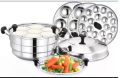 Aluminium Idli Make Idly Steamer Cooker with 2 Idly Plates (14 idly Cavity ). 