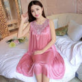 bellylady Woman Summer Pajamas Loose Sling NightCotton Dress. 