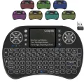 Mini Wireless Keyboard with Touchpad, 2.4Ghz Wireless Mini Handheld Remote Control Keyboard with Rechargeable Battery by Gecen Compatible with, Smart TV, HTPC, PS3,etc.. 