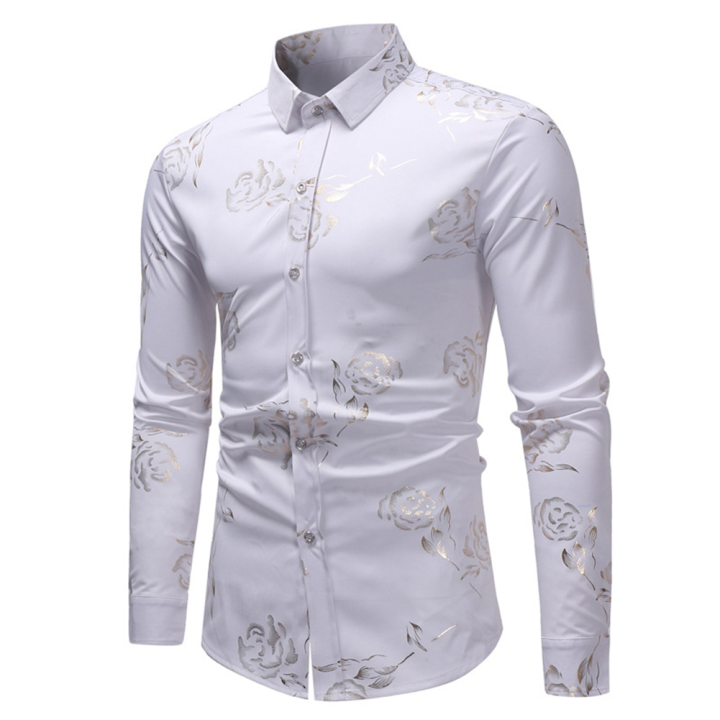 green emerald velvet dress Rose Men's Dress Shirt M (15-15.5 / 32-33)