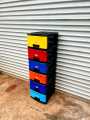 Drawer 6 in 1 baby drawer cupboard storage multi color blue pink grey bed side drawer. 
