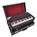 Indian Harmonium Nanda Brand Suitcase Model 2 Set Safari Double Reed Teak Wood (Made With Premium Quality Reeds) indian serpina indian harmonium piano keyboard traditional instrument. 