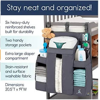 Vorix%20Baby%20Nursery%20Organizer%20Diaper%20Caddy%20Hanging%20Diaper%20Organizer%20for%20Changing%20Table%20and%20Crib,%20Diaper%20Stacker%20and%20Crib%20Organizer,Dexbaby%20Diaper%20Caddy%20and%20Nursery%20Organizer%20for%20Baby%20Essentials,%20Gray%20-%20Image%204