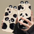 Phone Case For Samsung Galaxy A15 A14 A13 4G 5G A21S A22 A05 A05S A04S A04 A04E A02 A02S A03 Core Back Cover Casing Fashion 3D Wavy Curved Edge Cartoon 3D Cute Panda Doll Ears Creative Silicone Protection Shockproof Soft Back Cover. 