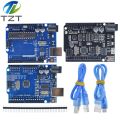 1 Set Uno R3 Official Box Atmega16u2mega328p Chip For Arduino Uno R3 Development Board Usb Cable. 