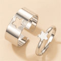 Simple Ring Gothic Jewelry Couple Ring Set Star Moon Heart Open Rings Women Ring Open Rings Punk Ring. 