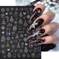 Snowflakes Reflective Glitter Nail Stickers 3D Design Sparkle Reflective Glitter Stickers Christmas Nail Decals Christmas Season. 