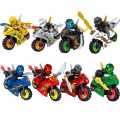 8pcs/set New Ninjagoingly Set Ninja Motorbike Bone Soldier Krazi Samukai Mini Figure Building Block Brick Compatible Toys For Children Gift. 