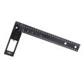 Right Angle Ruler Universal Combination Multi Angle Measuring Ruler Multifunctional Non Fall Off Compact 12in with Clear Scale for Woodworking. 