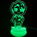 BTS figure shape acrylic stand flashing 3D seven-color night light glow stick. 