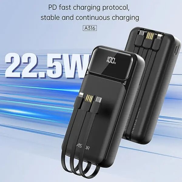 Aspor%20A316%2020000mAh%2022.5W%20Portable%20Power%20Bank%20%20(PD%20&%20QC%203.0),%20an%20LED%20battery%20indicator,%20and%20four%20output%20ports%20-%20Image%202