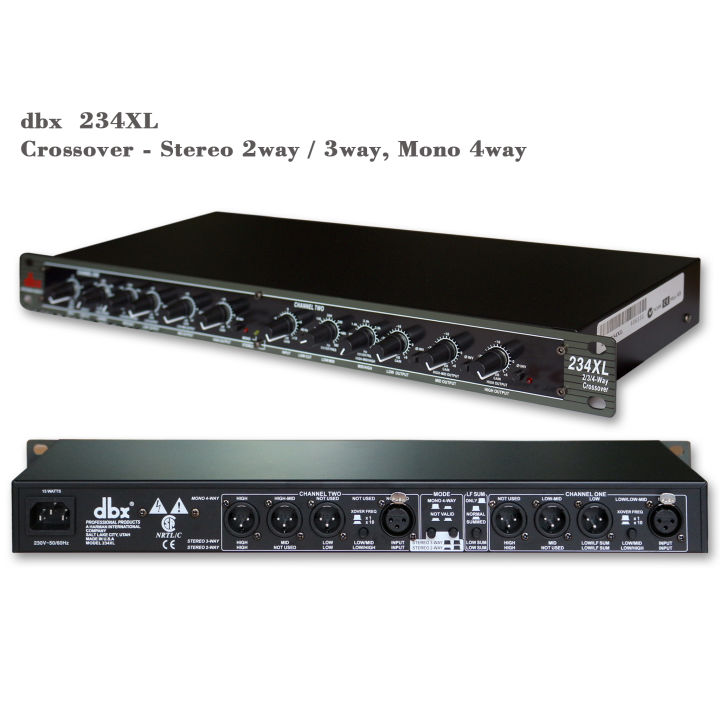 DBX%20234XL/234XS%20Professional%20Active%20Audio%20Crossover%20-%202-Way/3-Way/Stereo%20&%20Mono%204-Way%20for%20Live%20Sound%20Systems%20-%20Image%202