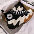 legit quality OEM Converse Run Star Motion High Top Canvas Shoes Wedge Sneakers. 