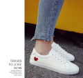 Korean white rubber sneakers shoes for women Flats running women shoes Ladies shoes Sneakers on sale ( add 1 size bigger). 