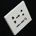 4X 2.1A Dual USB Wall Charger Socket Adapter Universial Power Outlet Panel wite Switch. 