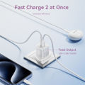 Vention 30W GaN Charger USB C Charger for iPhone 17 16 15 14 13 Pro max Samsung iPad PD 30W Fast Charging UK Plug USB A Type C  Wall Charger Adapter. 