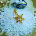 Gold Plated Pendant Star Pendant For Ladies With White Stone Pendant For Women SJ-WP. 