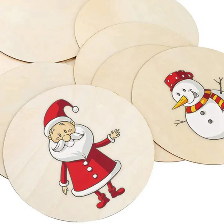 10PCS%20Natural%20Wood%20Pieces%20Slice%20Round%20Unfinished%20Wooden%20Discs%20for%20Crafts%20Centerpieces%20DIY%20Christmas%20Ornaments%204inch%20-%20Image%205