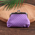 Polka Dot Coin Purse Hasp Fabric Wallet Pocket Money Purse Wedding Candy Bag. 