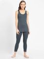 Charcoal Melange Thermal Camisole. 