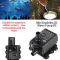 Mini Brushless DC Water pump DC 12V 5W 280L/H lift 300cm submersible fountain Black. 