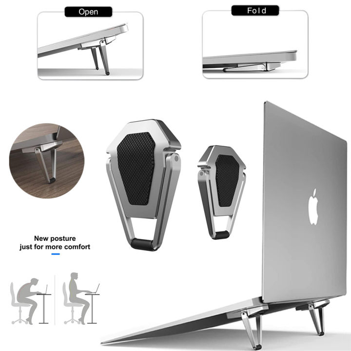 Metal Foldable Laptop Stand Base Non-slip Desktop Portable Notebook Holder Cooling Bracket For Laptops