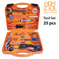 Electrical Multi Tool Set General DIY Hand Tool Kit with Plastic Tool Storage Case - 25 Pcs - Tricle. 