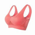 Plus Size S-4XL Women Seamless Bra Underwear Lady Push Up Gathers Sports Brassiere Paded Vest Top Bra. 