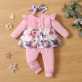 3Pcs Baby Girl Clothes Set Baby Clothes Toddler Girl Outfits Baby Bodysuit + Pants Infant New Born Baby Clothing 3 6 12 Months. 