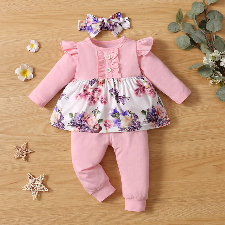 3Pcs Baby Girl Clothes Set Baby Clothes Toddler Girl Outfits Baby