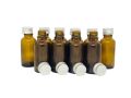 10 Amber Glass Boston Round Bottles 30ML. 